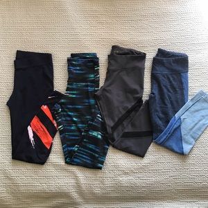 Four full length champion and gap leggings